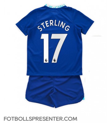 Chelsea Raheem Sterling #17 Hemmatröja Barn 2022-23 Kortärmad (+ korta byxor)
